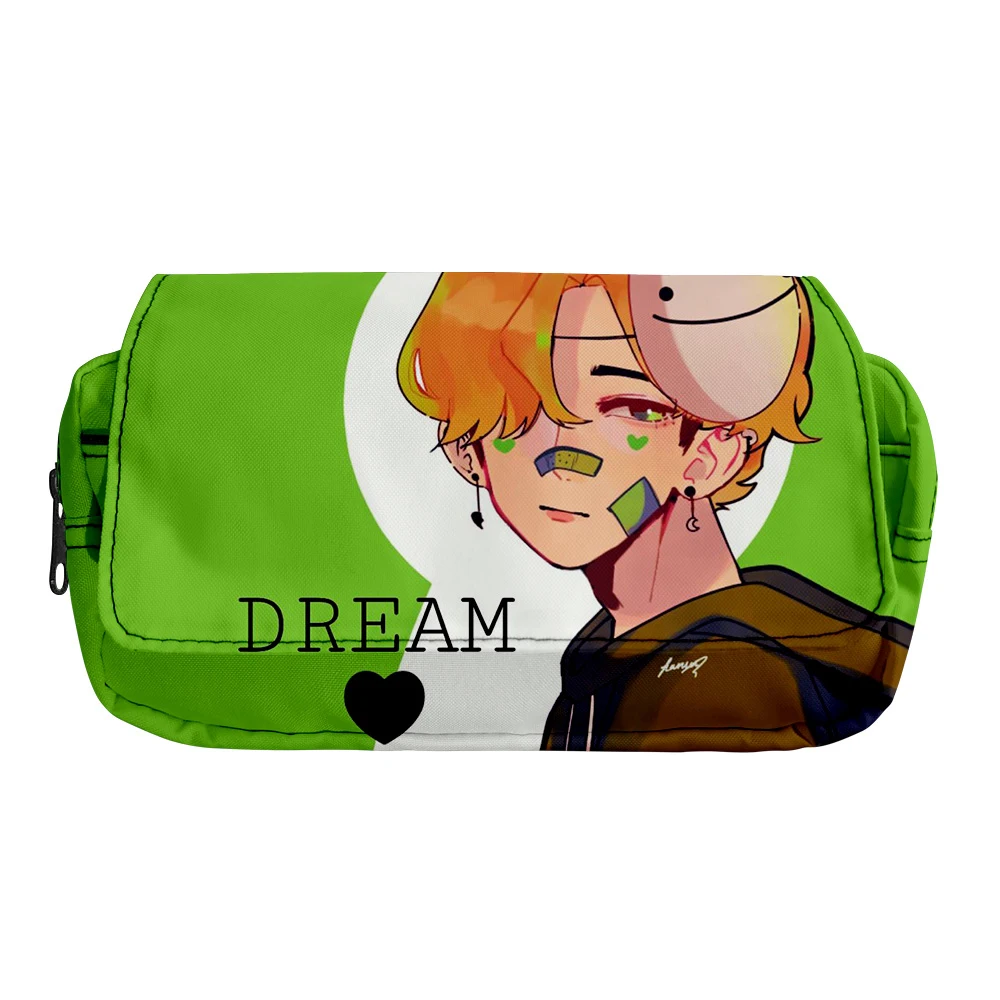 

Fashion dreamwastaken Merch School large clutch bag, suitable for girls, boys, teenagers, cute double Kawaii bag, college Kawaii