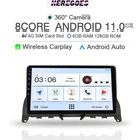 Автомобильный мультимедийный видеоплеер Carplay 8G + 128Gb DSP Android 11,0 для Mercedes Benz C-Class W204 S204 2008 - 2013 GPS радио