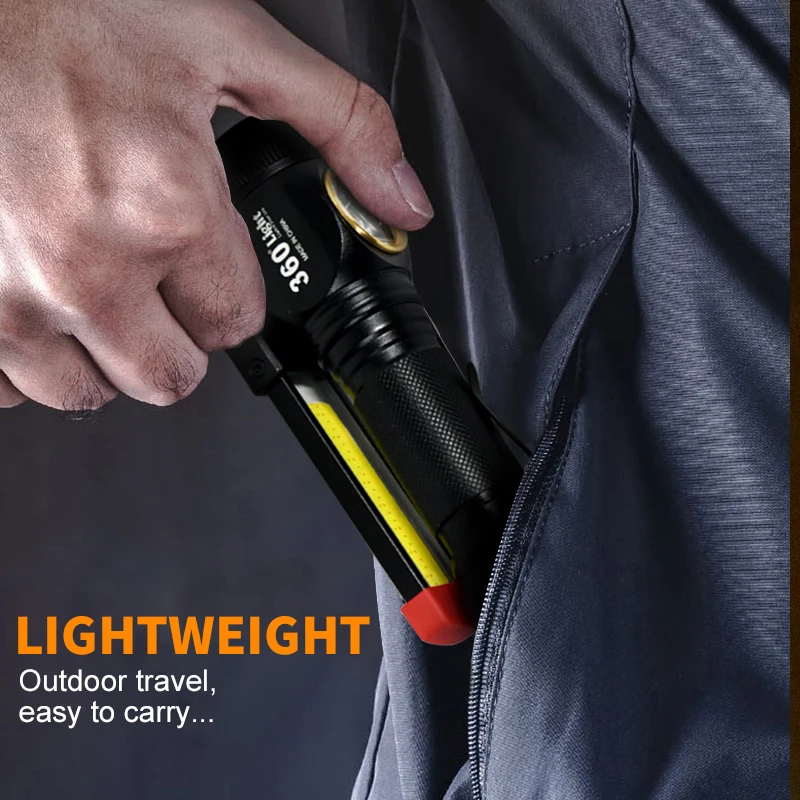 Кемпинг свет высокой мощности ультра яркий светодиодный фонарик вспышка USB