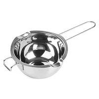 silver stainless steel wax melting pot for diy scented candle soap chocolate butter handmade soap non stick e