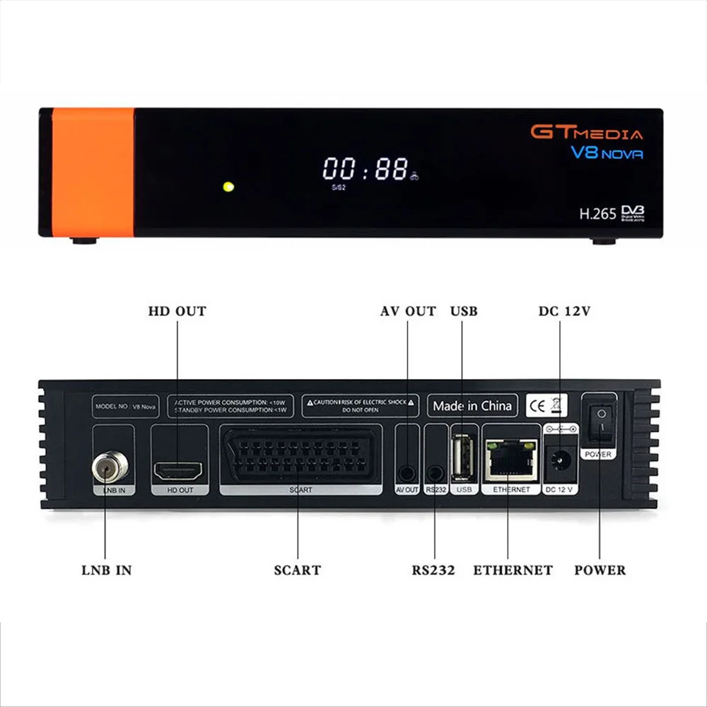 Оригинальный спутниковый ресивер DVB-S2 GTmedia V9 Super с встроенным WiFi и поддержкой HD 1080P, аналогичный V8nova, для Европы Испании.