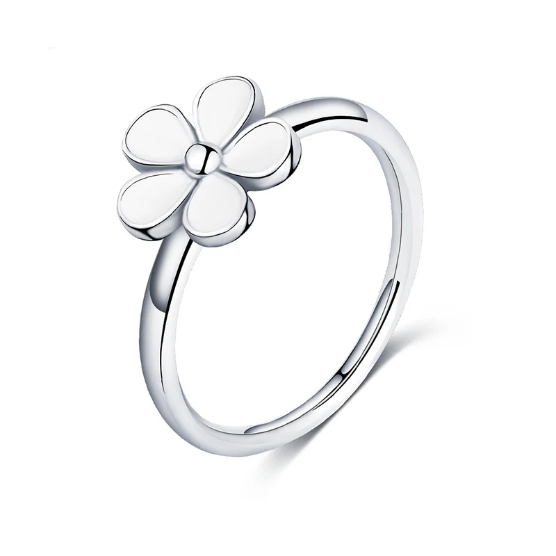 Daisy Flower Новинка, модное кольцо, любовь, сердце, корона, цветок, кольца на палец, прозрачный CZ, подходит для женщин, Свадебный бренд, ювелирное изделие, подарок, Прямая поставка - Цвет основного камня: Daisy Flower
