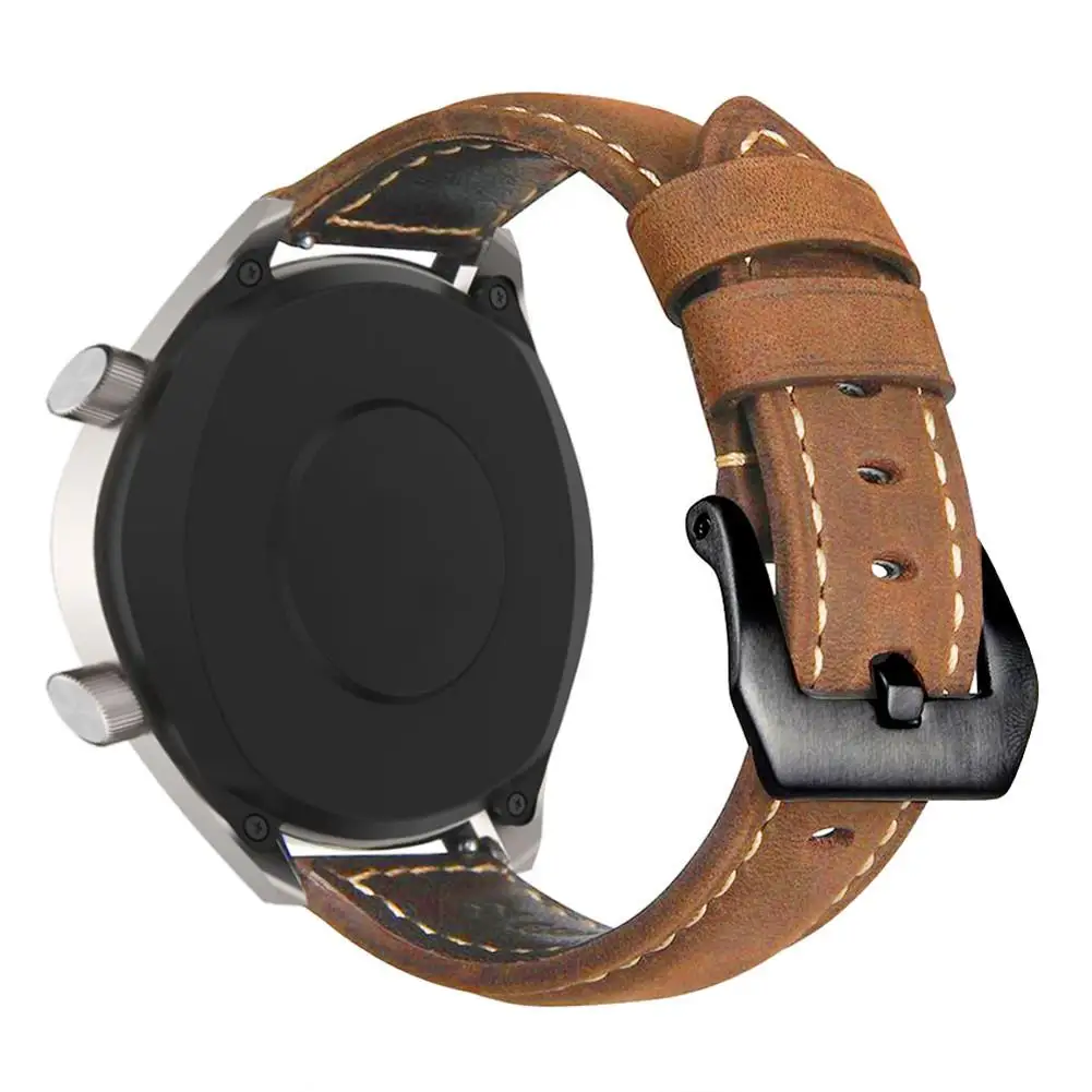 Новый подлинный кожаный браслет ремешок для huawei Watch GT Sport Замена высокого