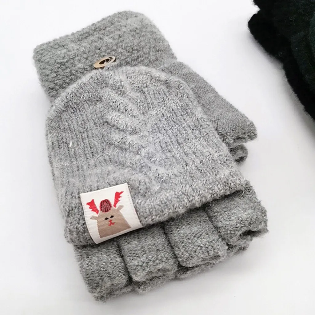 Варежки-трансформеры унисекс вязаные без пальцев 1 пара | Детская одежда и обувь