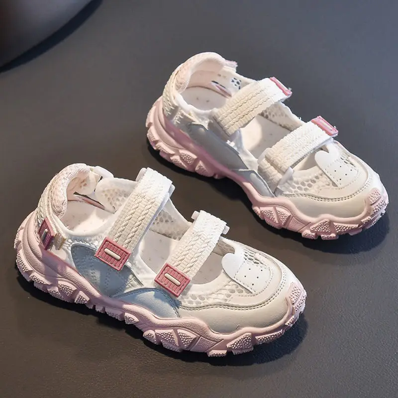 

Baby Summer Shoes Breathable Mesh Girl Toddler Sandals Round Head Anti-Collision Infant Beach Sandals 26-37