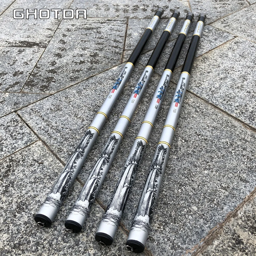 

Высокоуглеродистая супержесткая Удочка GHOTDA 2,7-7,2 м, телескопическая удочка, ручной поток