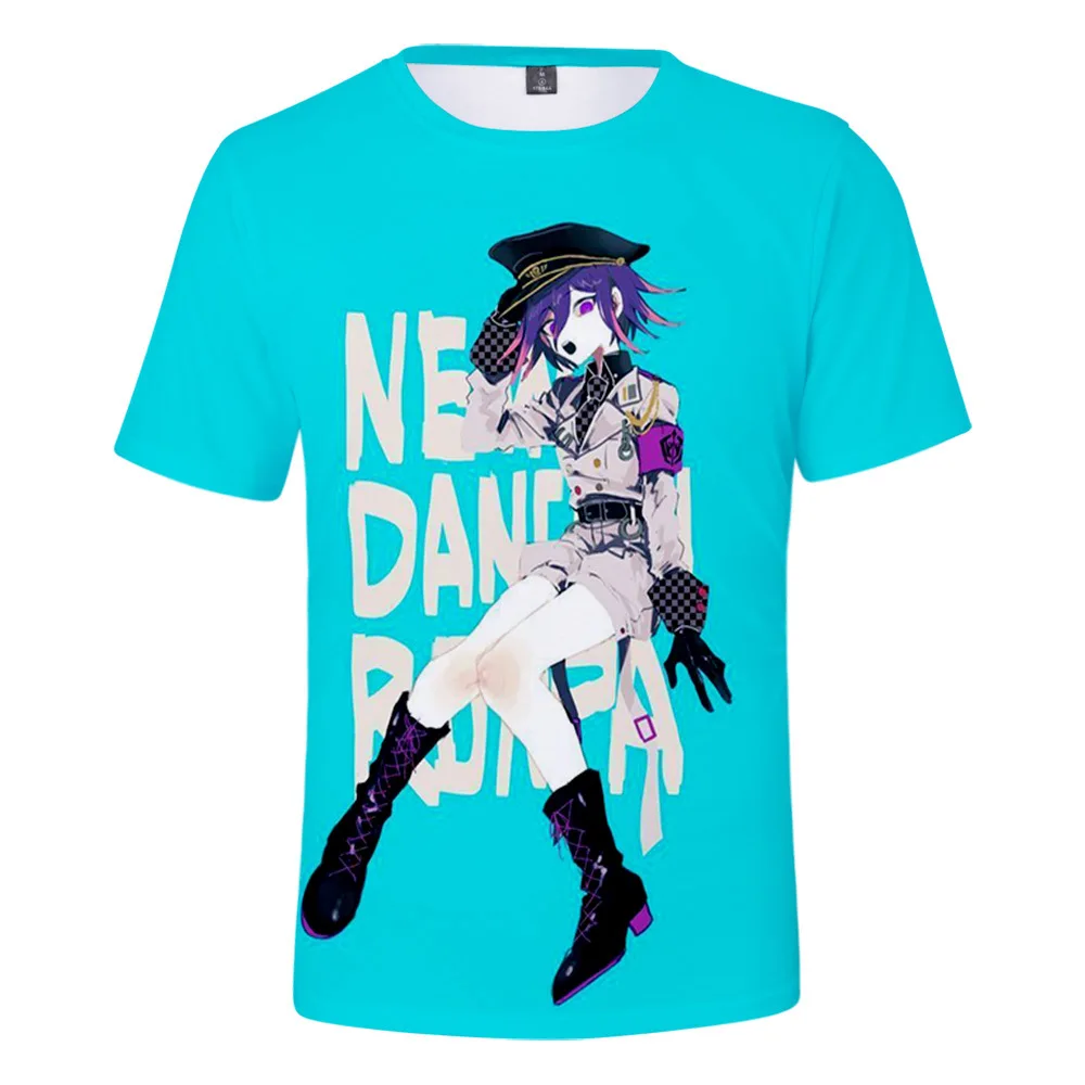 

Креативная футболка Kokichi Ouma летние мужские и женские топы с 3D принтом Harajuku Anume футболки для мальчиков/девочек мультяшная игра данганронпа