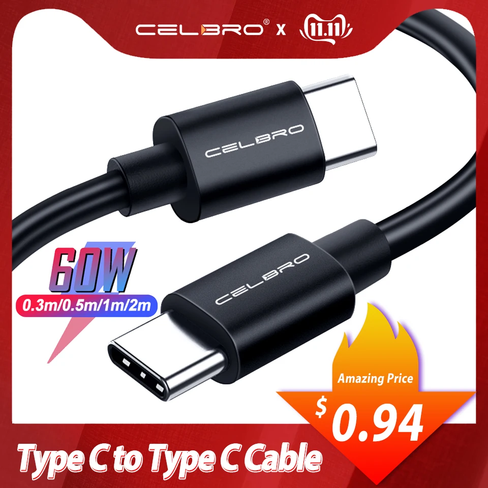 Кабель быстрой зарядки с разъемом USB type-c 60 Вт 0 3/1/2 м | Мобильные телефоны и