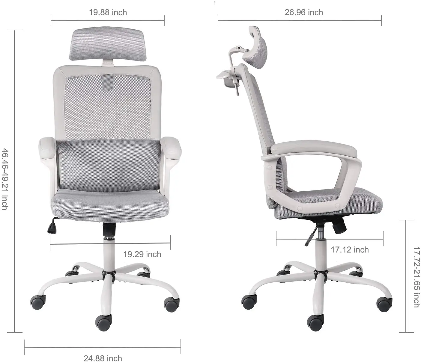 

Office Chair High Back Ergonomic Mesh Desk Gaming Chair With Padding Armrest djustable Headrest Study Chairs