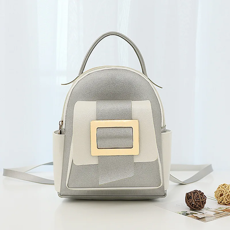 2020 New Mini Ladies Backpack Fashion Color Matching Small Fresh PU Pure Mobile Phone Coin Purse | Багаж и сумки