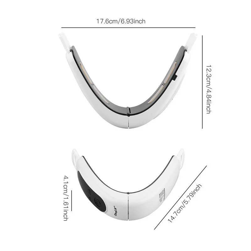 

Micro Current Electric Face Slimming Belt V Face Chin Lift Massager Rechargeable Vibration Facial Slimmer with Electrode Pads 31