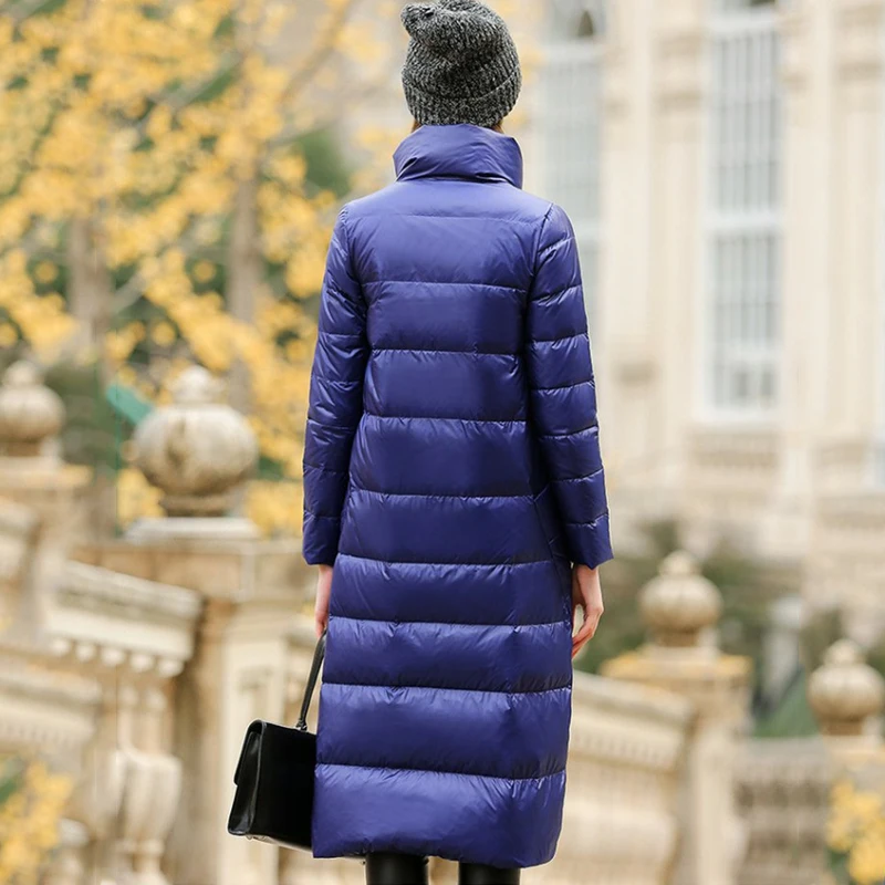 

Long Jacket for Women Winter Coat Warm Double-sided Ultra Light White Duck Down Parka Female Plus Size Snow Garments