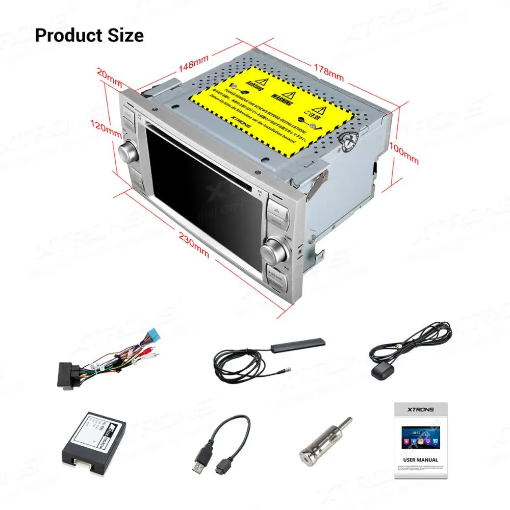 XTRONS 7 &quotAndroid 10 0 GPS навигации мультимедийный dvd плеер для FORD Focus II Mondeo C Max Galaxy Fusion