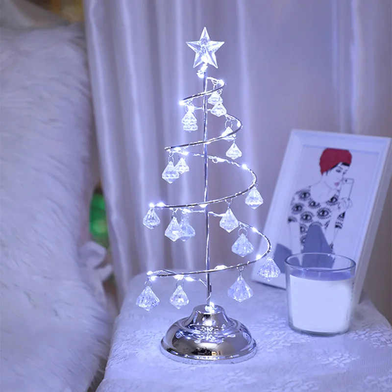 Светодиодный светильник для рождественской елки на батарейках украшение окна