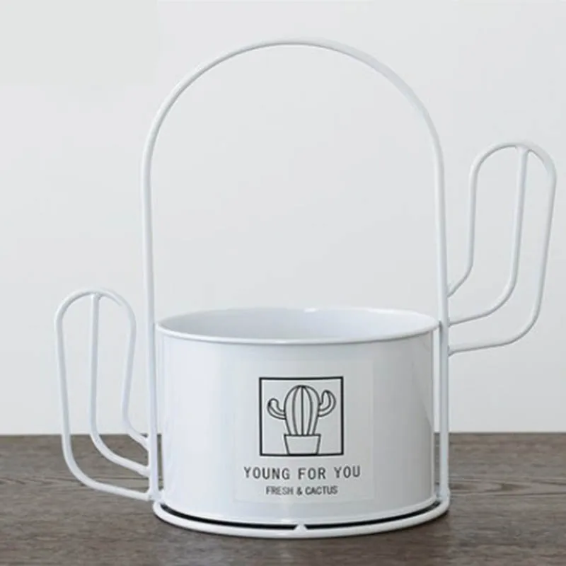 Скандинавский простой из кованого железа кактус украшение цветочный горшок