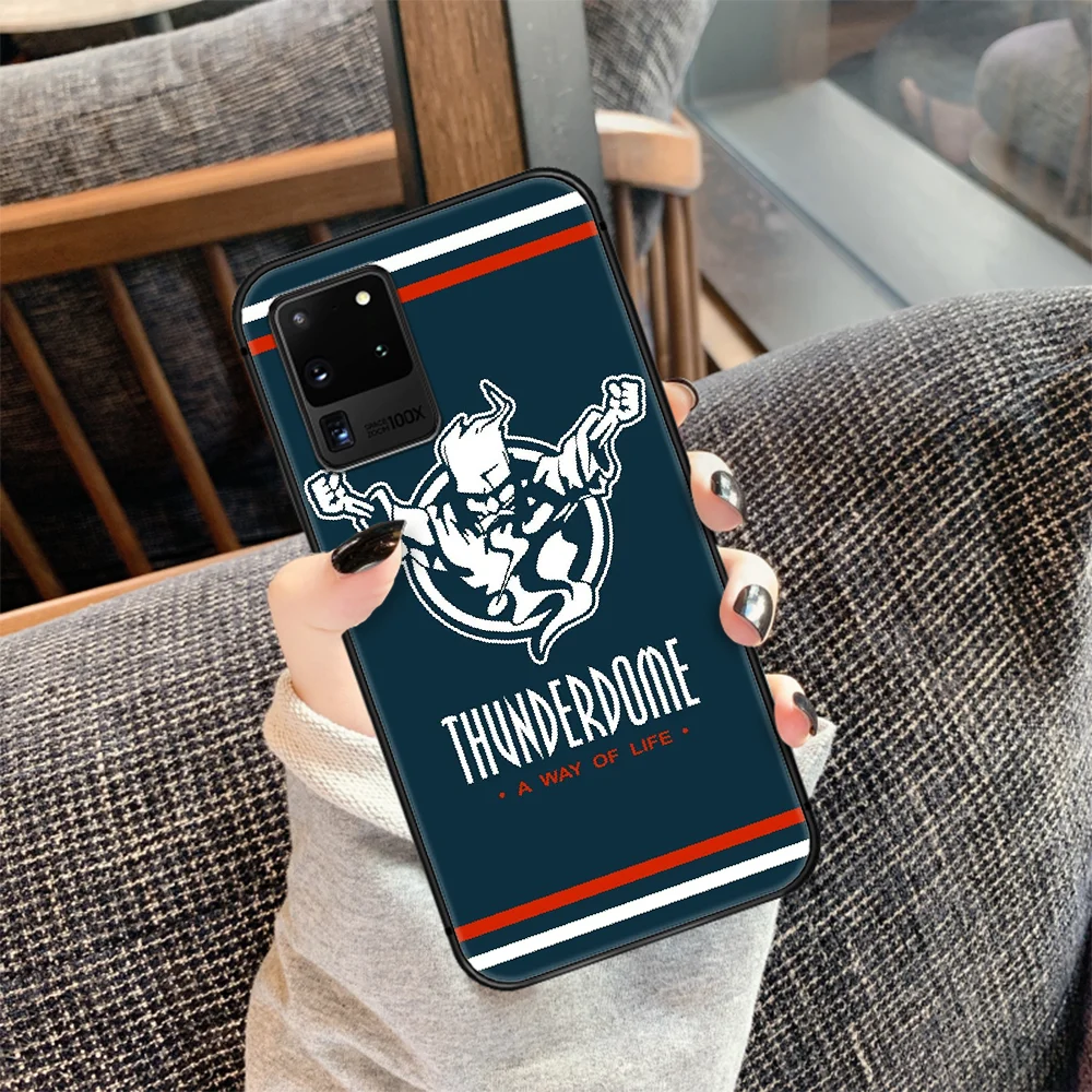 

Thunderdome Hardcore DJ Phone Case Cover Hull For Samsung Galaxy S 7 8 9 10 e 20 FE edge uitra plus Note 9 10 20 black Cover