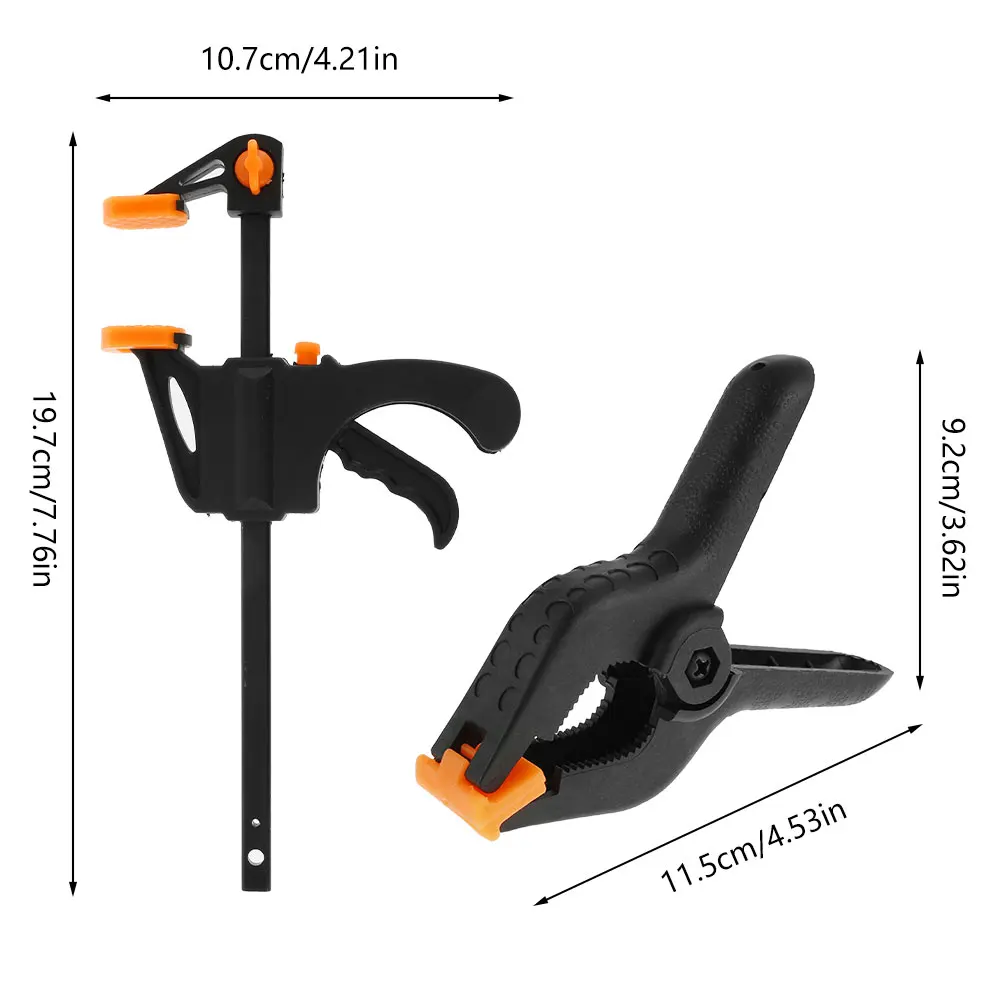 

4pcs Quick Ratchet F Clamp Heavy Duty Wood Working Work Bar Clamp Clip Kit Woodworking Reverse clamping