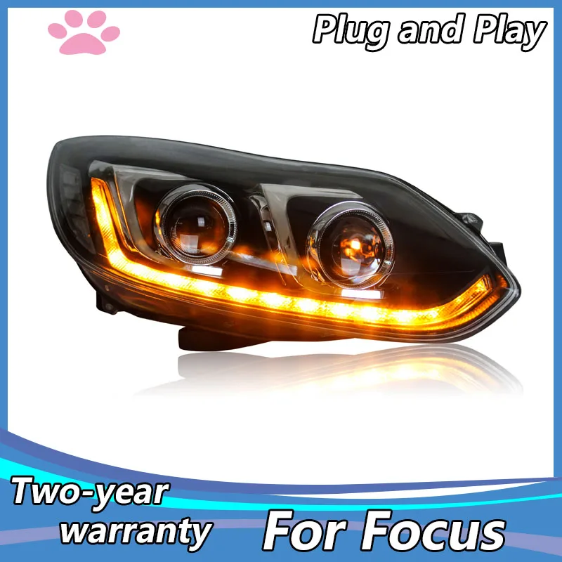 

Car Styling for Ford Focus Headlights 2012-2014 Focus 3 LED Headlight DRL Bi Xenon Lens High Low Beam Parking Fog Lamp