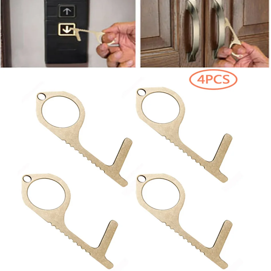 4/2/1 шт Портативные дверные ручки Бесконтактный безопасный открывалка для двери