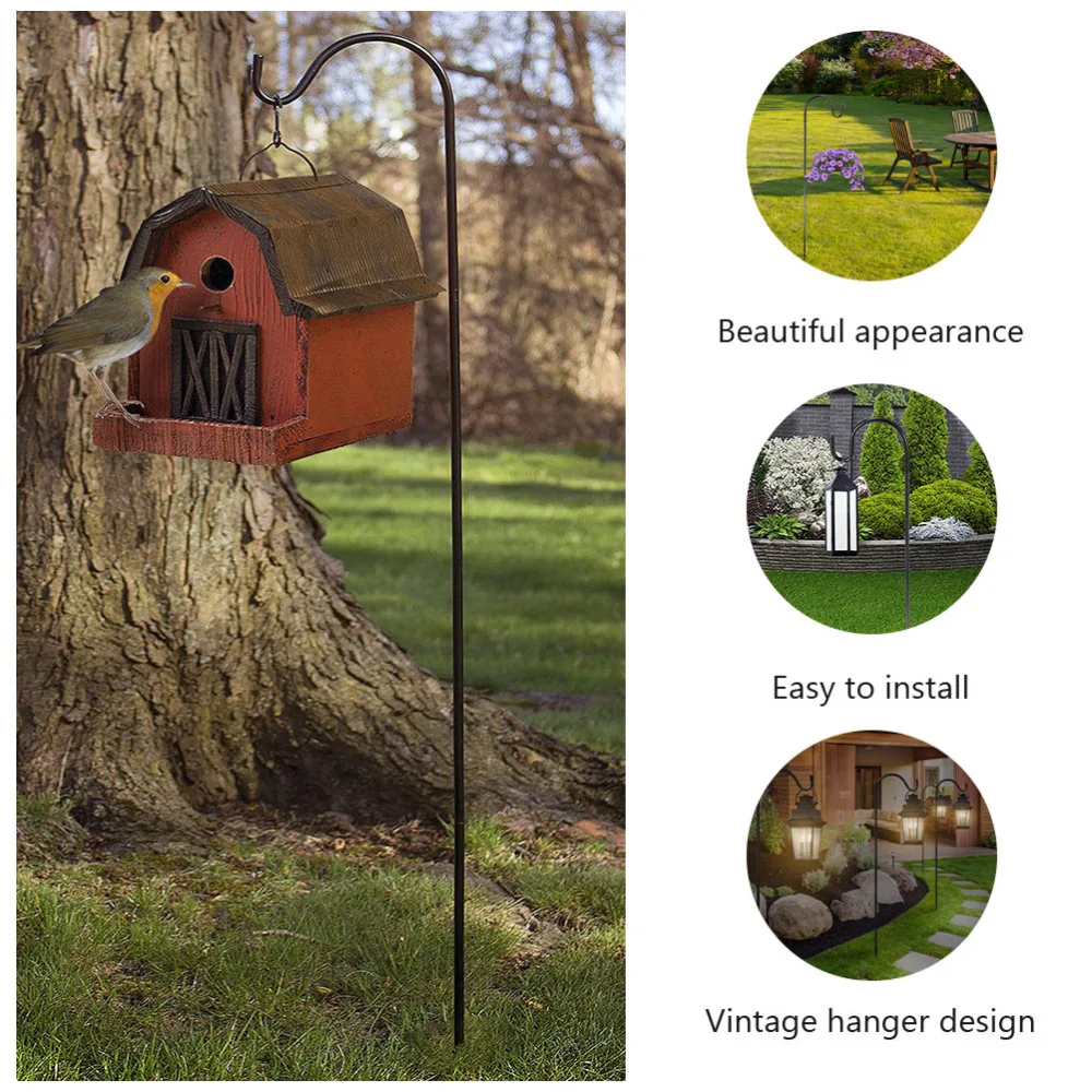 

6pcs Simple Garden Ground Hook Shepherd Hook Handicraft Hanger Ground Iron Hook