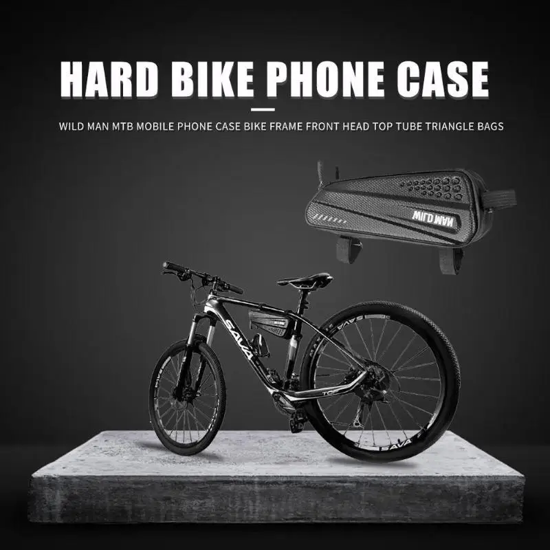 WILD MAN Новые жесткие велосипедные сумки MTB велосипед мобильный телефон чехол велосипедная Рама Передняя головка верхняя труба треугольная сумка велосипедные аксессуары