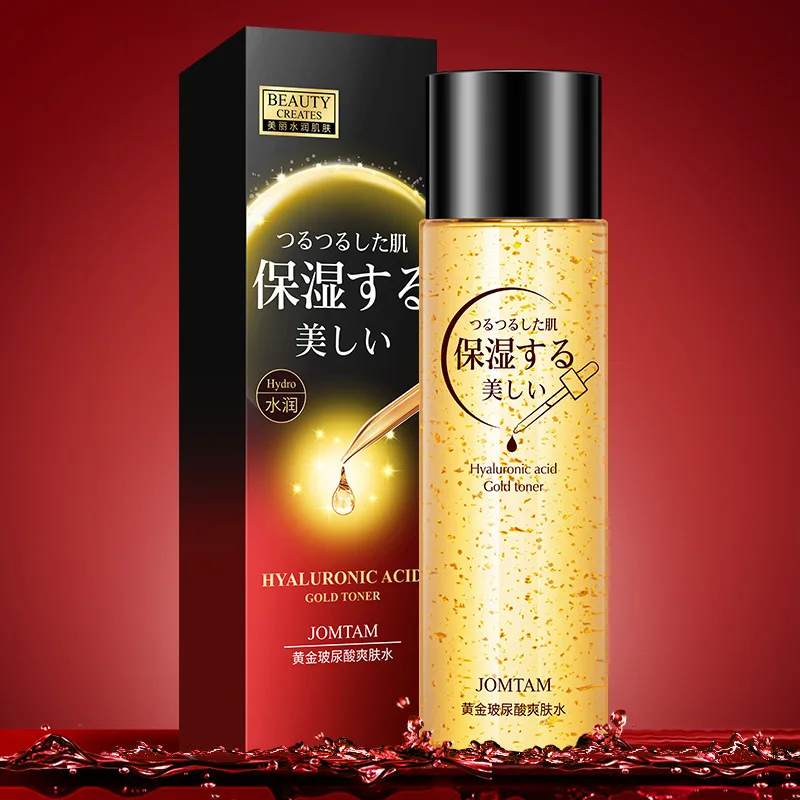Тоник beauty 24K gold с гиалуроновой кислотой питает нежную кожу увлажняет и замедляет