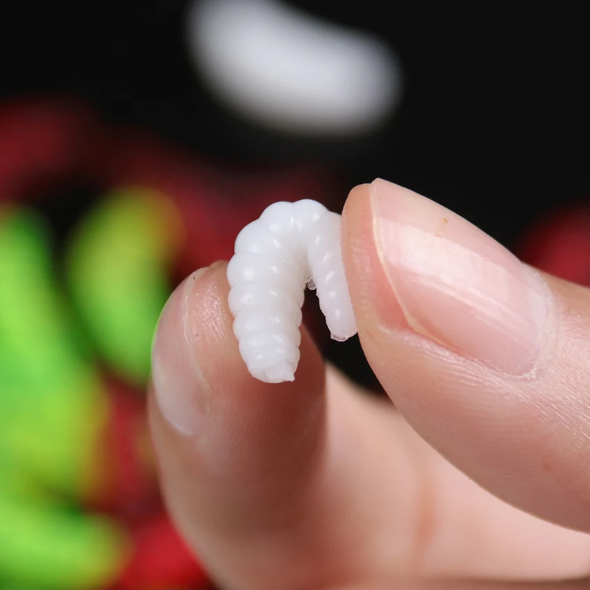 Рыболовные приманки в виде червяка 50 шт. мягкие с запахом червей снасти