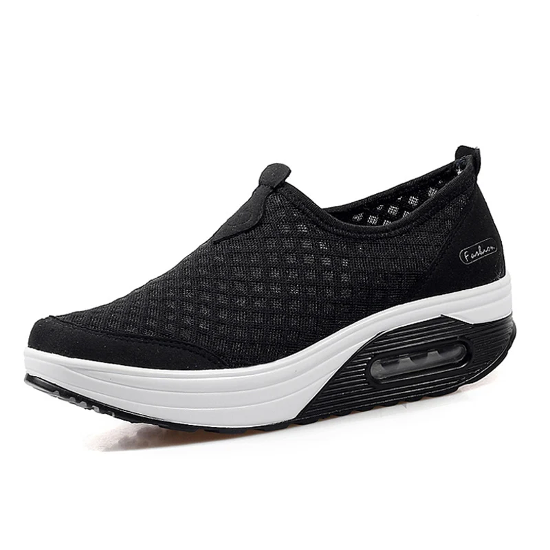 Туфли женские сетчатые на плоской подошве дышащие повседневные лоферы кроссовки