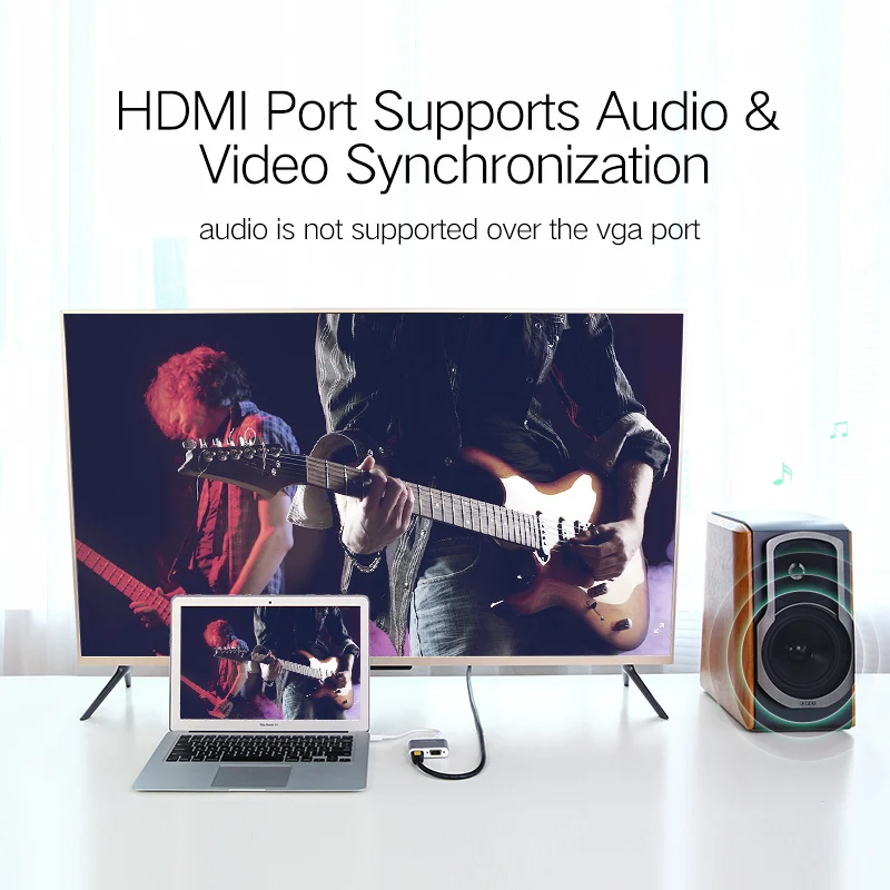Ugreen Mini DisplayPort to HDMI VGA Adapter Thunderbolt 2 Converter DP Cable for MacBook Air 13 Surface Pro 4 Dell Lenovo | Электроника