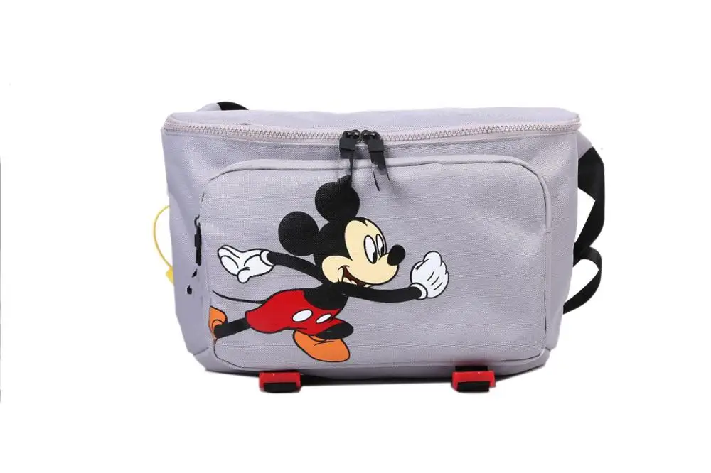 

Disney cartoon Mickey colorful fashion sports waist bag chest bag casual shoulder messenger travel mobile phone storage bag
