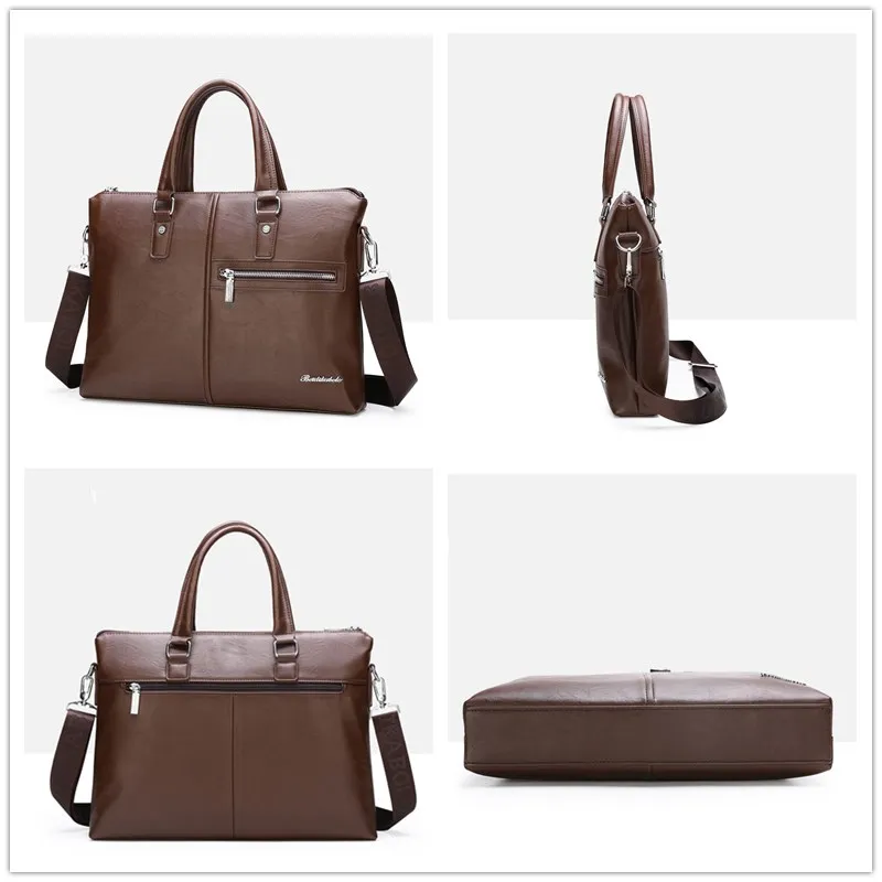 Для мужчин кожа на плечо Курьерские сумки класса люкс из искусственной кожи