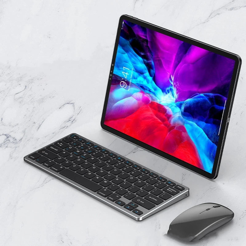 

Wireless Keyboard and Mouse Set Dual-Mode Bluetooth 5.0+2.4Ghz Ultra-Thin Charging Keyboard for Laptop Computers