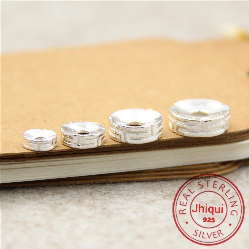 Свободные бусины из 100% стерлингового серебра 925 пробы отдельные разделительные