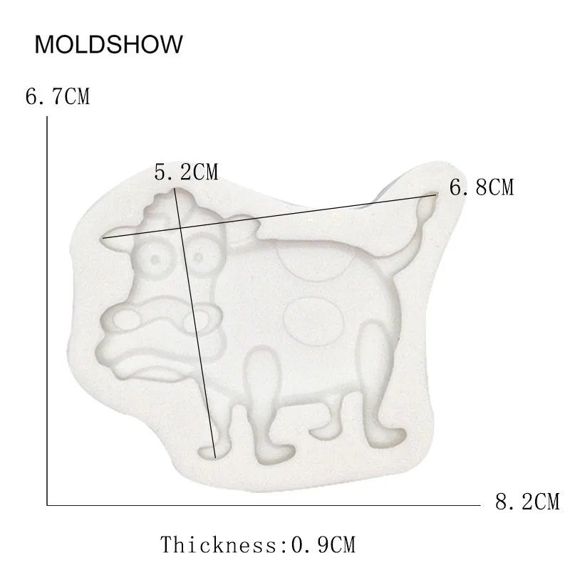 3D Милые молочные коровы крупного рогатого скота силиконовые формы форма для