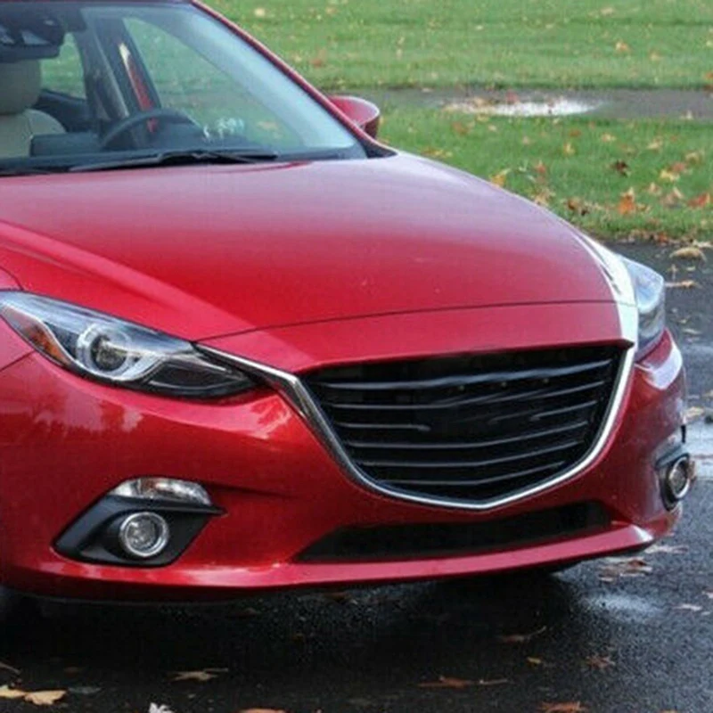 2Pcs Front Bumper Fog Light Grille Cover Chrome Trim for Mazda 3 Axela 2014-2016 | Автомобили и мотоциклы