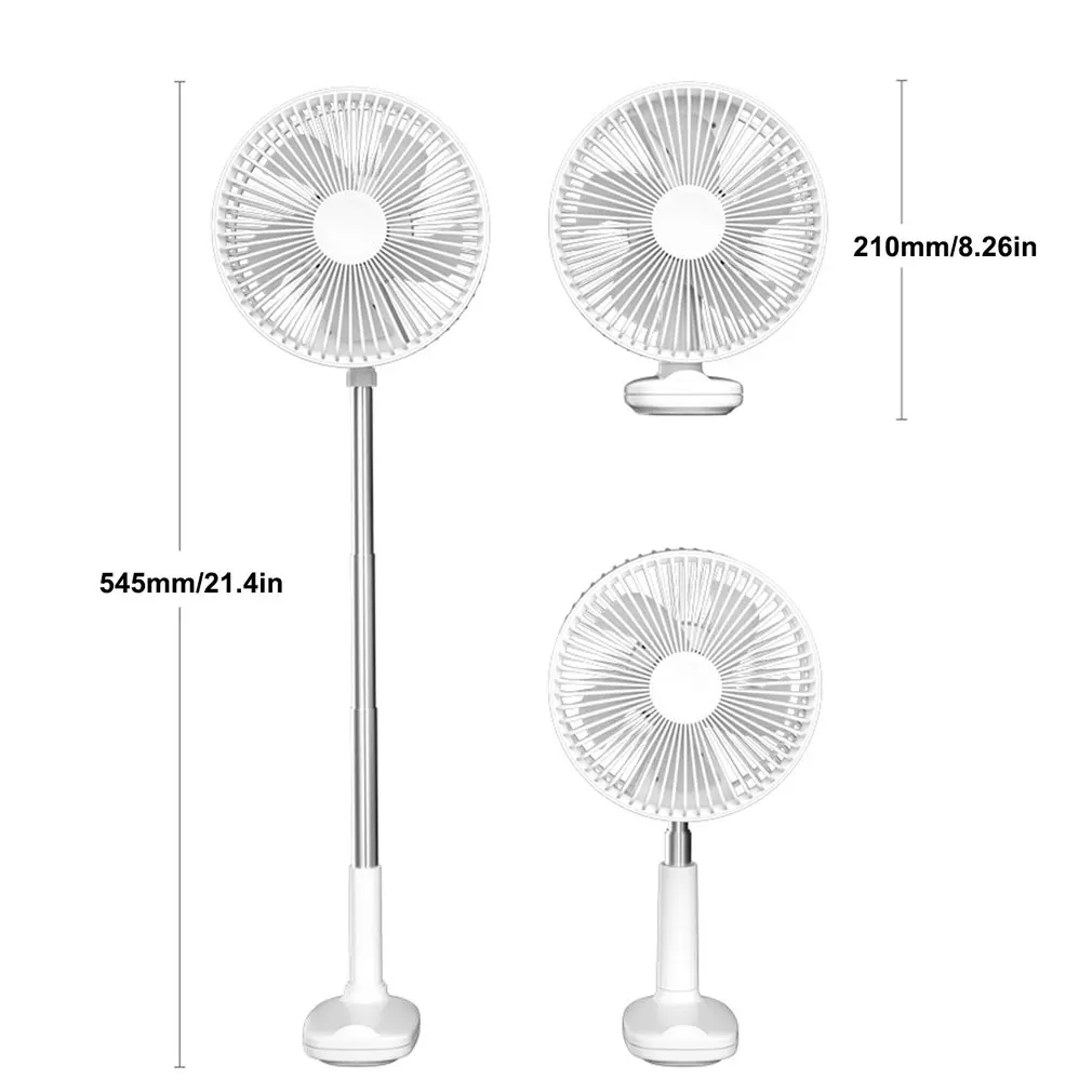 

F8 Retractable Clip Electric Fan 6-inch Multifunctional Small Fan Student 3 Gears Adjustable USB Charging Desktop Electric Fan
