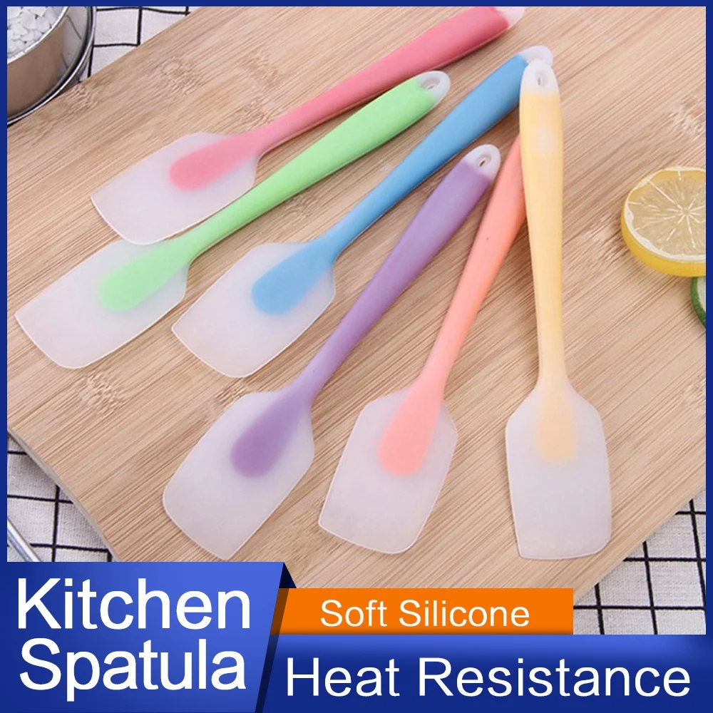 

Thours Baking tools spatula Translucent Silicone spatula Baking Spatula cream Heat-Resistant Kitchen Utensils scraper Decorator