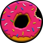 Крышка шины центральный Пончик кусает розовый (Размер под заказ для любой маркимодели запасная крышка шины 25570r18 отцентрованная задняя камера