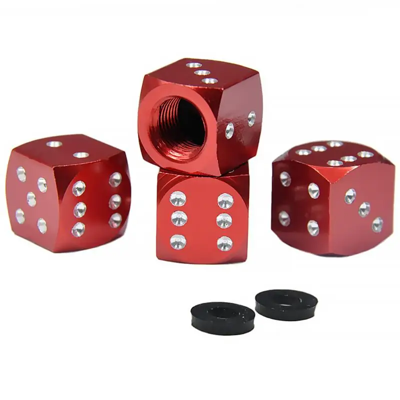 Красный/зеленый 4 шт алюминиевый сплав Противоугонный авто Стайлинг в кости