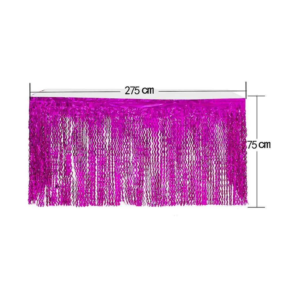 75*275 см спираль полоса дождь шелк занавеска юбка для стола свадебный реквизит