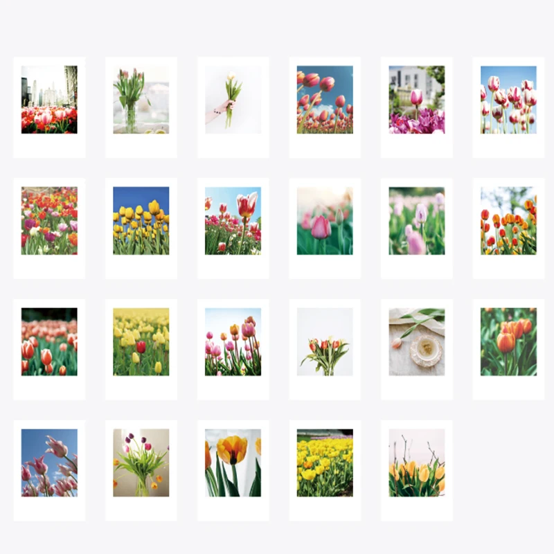 

46 Pcs/box Vintage Season of Tulip Bullet Journal Decorative Washi Stickers Scrapbooking Stick Label Diary Album Stickers