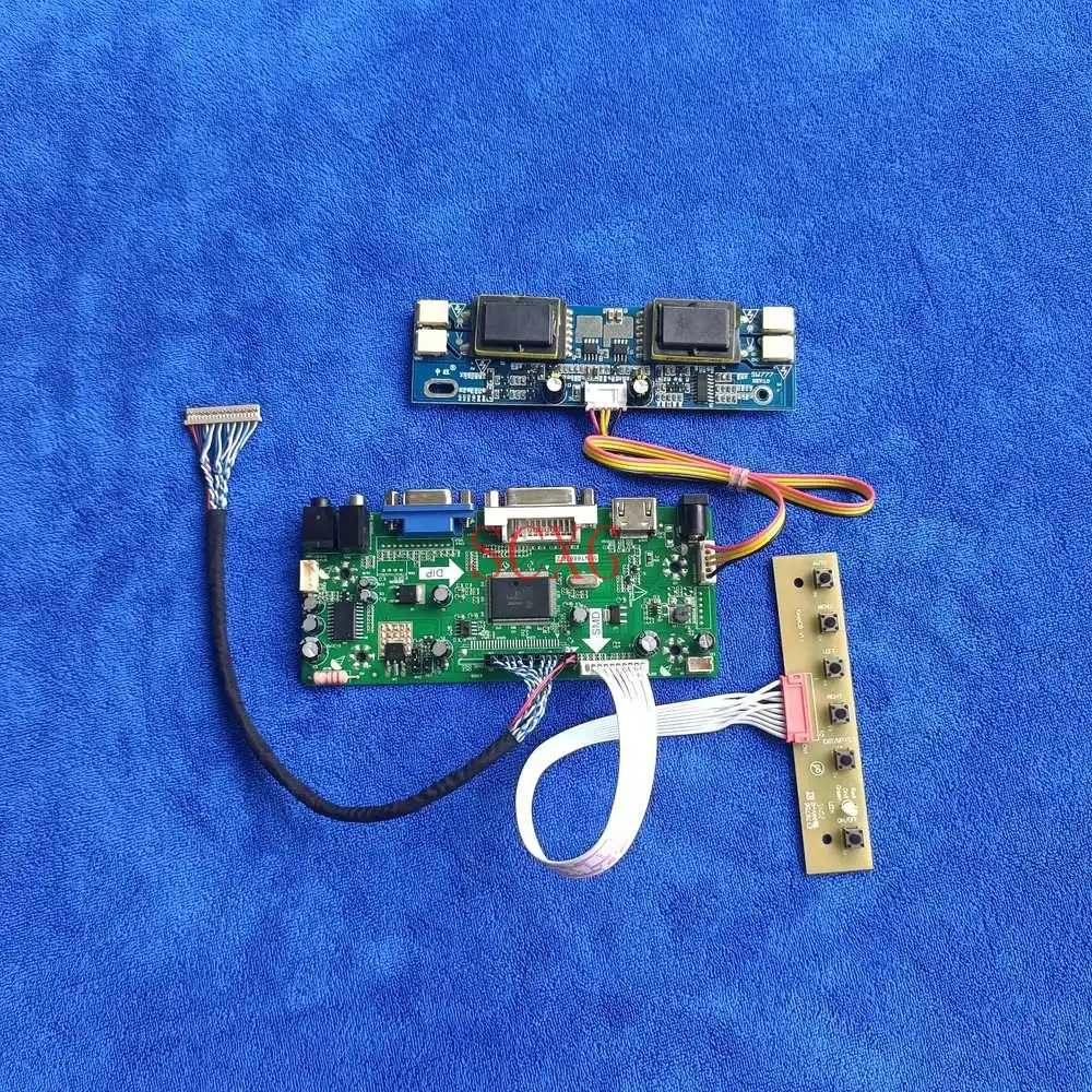 

1280*768 20 Pin LVDS MNT68676 controller driver board Fit LM171W01-B3/B3C1/B3C2 LCD screen 4CCFL DVI VGA HDMI-compatible DIY Kit