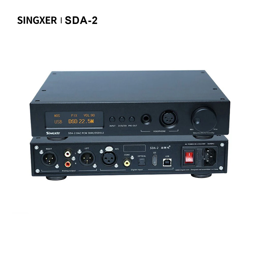 

Singxer SDA-2 Decoding Audio Decoder Headphone Amplifier DSD512 AK4497EQ DAC Hifi Professional amplifier