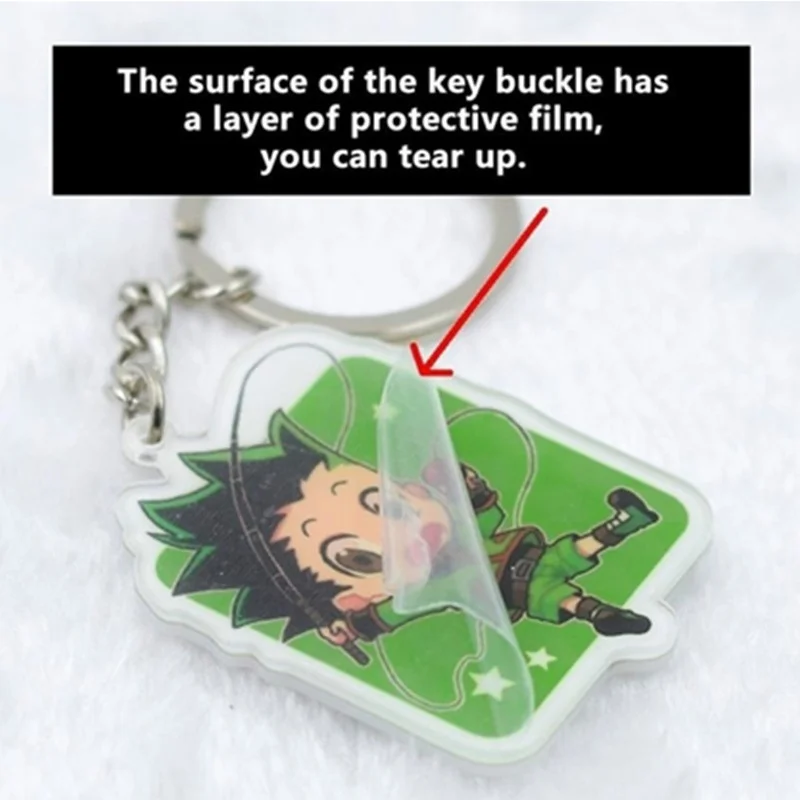 

Game Genshin Impact Key Chains Morax Klee Cosplay Two-sided Keychain Acrylic Pendant Keyring