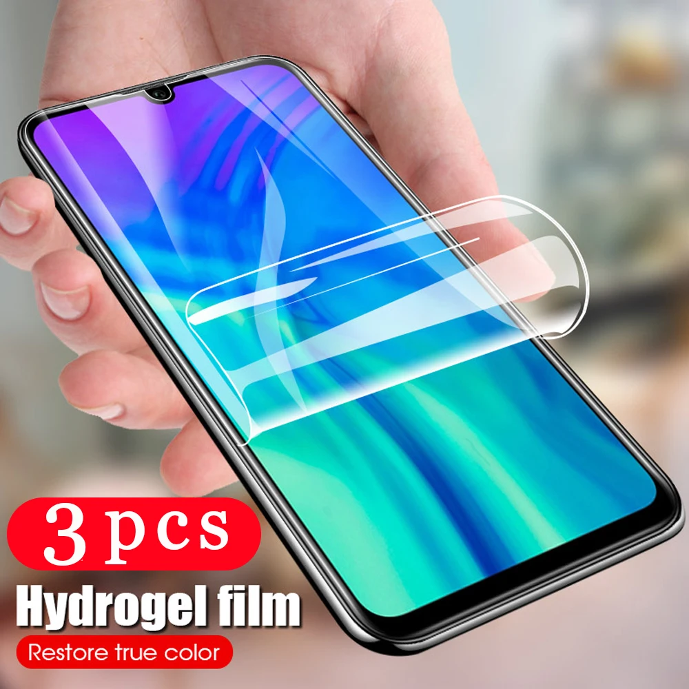 3 шт. Гидрогелевая Защитная пленка для huawei y7 y6 y5 prime pro 2019 2018 lite|Защитные стёкла и