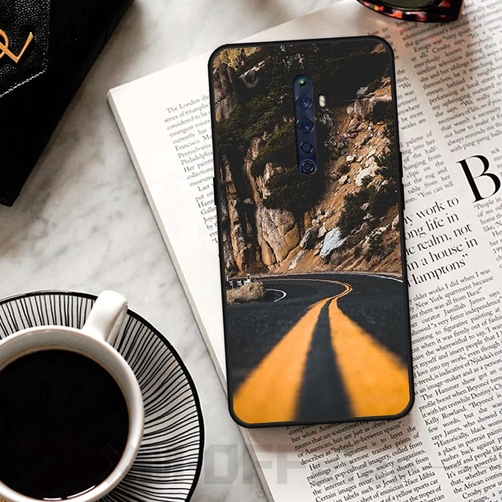 Мягкий черный чехол для телефона BaweiTE Mountain highway OPPO R9 R9S 9S PLUS 11 plus 11S 15 Normal 17 17pro |