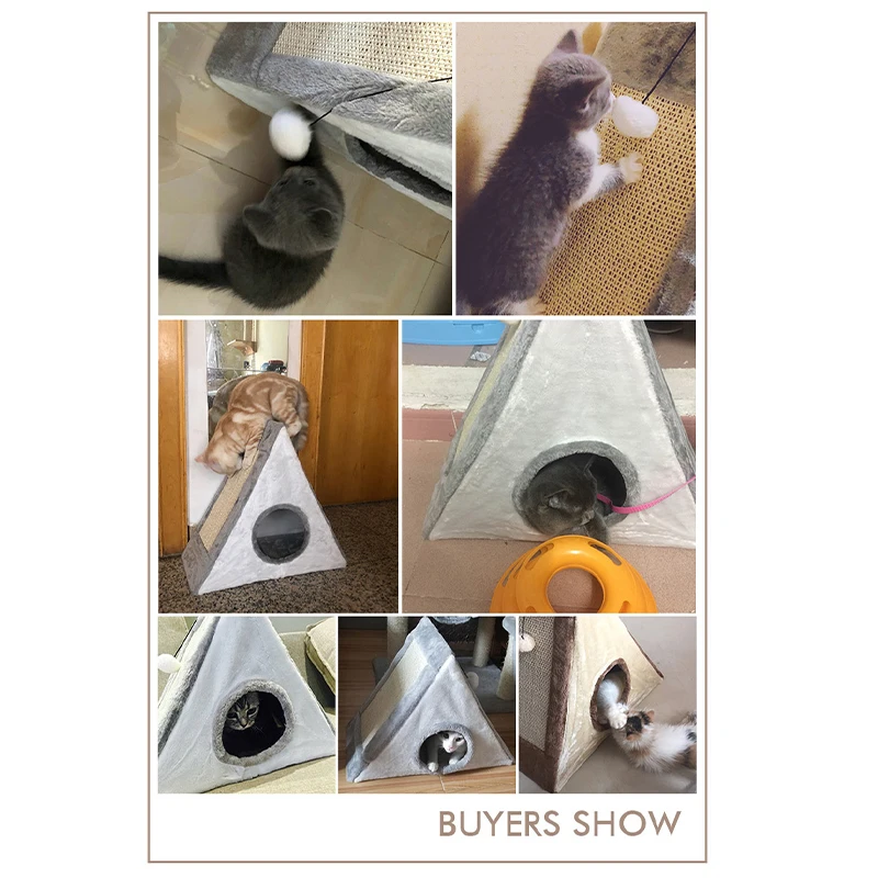 Кошачья чесалка доска натуральная игрушка маленькие домики для кошек рамка
