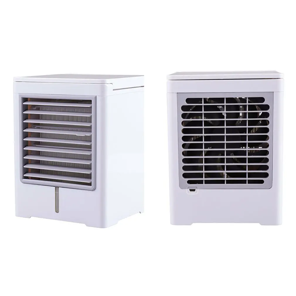

New 2021 USB Mini Desktop Portable Air Cooler Touch Screen Large Capacity Water Tank Pull Type Design Three Wind Speeds