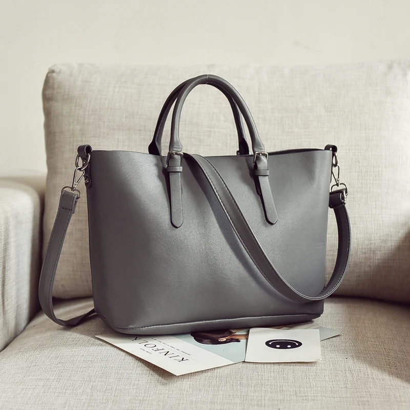 Большая вместительная сумка из искусственной кожи женские сумки через плечо