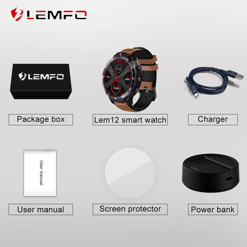 Аксессуары для смарт-часов LEMFO LEM12 PRO зарядный кабель Внешний аккумулятор защита